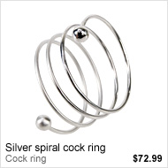 Silver spiral cock ring - Cock Ring