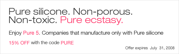 Pure silicone sex toys