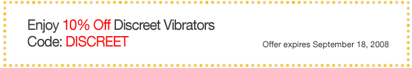 Enjoy 10% off discreet vibrators