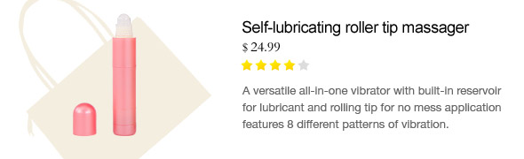 Self-lubricating roller tip massager