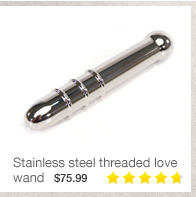 Stainless steel threaded love wand