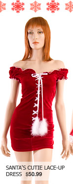 Santa's Cutie lace-up dress