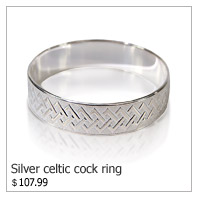 Silver celtic cock ring