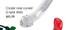 Crystal rose curved g-spot dildo