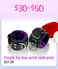 Purple fur line wrist restaints