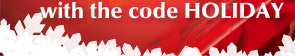 Enjoy 15% off with the code HOLIDAY