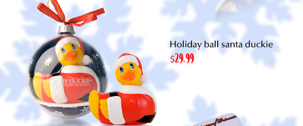 Holiday ball santa duckie