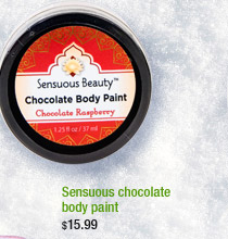 Sensuous chocolate body paint