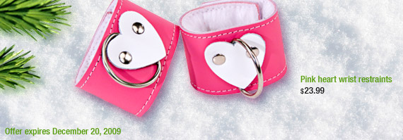 Pink heart wrist restraints