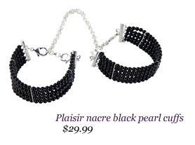 Plaisir nacre black pearl cuffs