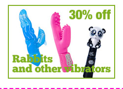 Rabbits and other vibtators 30% Off
