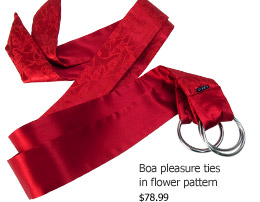 Boa pleasure ties in flower pattern