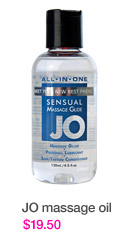 JO massage oil