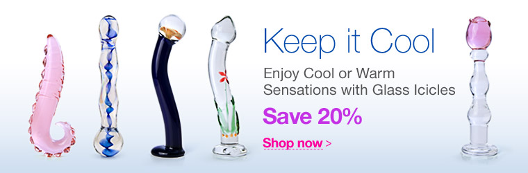 Keep it Cool - Enjoy Cool or Warm Sensations with Glass Icicles. Save 20%