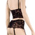 Chopper lace cami 3 piece set - Camisole, panty and garter belt set