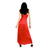Red satin and lace gown - Gown