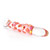 Gold ribbed love wand - Glass dildo