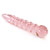 Swirl rib glass dildo probe