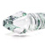 Plain spiral with handle glass dildo