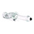 Plain spiral with handle glass dildo
