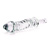 Plain spiral with handle glass dildo