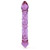 Crystal cut S-curve double dong - Glass G-spot shaft