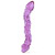 Crystal cut S-curve double dong - Glass G-spot shaft
