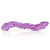 Crystal cut S-curve double dong - Glass G-spot shaft