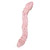 Crystal cut S-curve double dong - Glass G-spot shaft