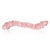 Crystal cut S-curve double dong - Glass G-spot shaft