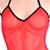 Red fishnet cami garter set - Camigarter and panty set