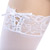 Opaque thigh highs with lace up top - Thigh highs