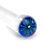 Flowered tickle tip head G-spot glass dildo wand - Glass dildo