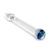 Flowered tickle tip head G-spot glass dildo wand - Glass dildo