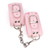 Pink plush wrist cuffs