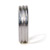 Silver ribbed cock ring