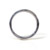Silver ribbed cock ring