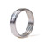 Silver ribbed cock ring